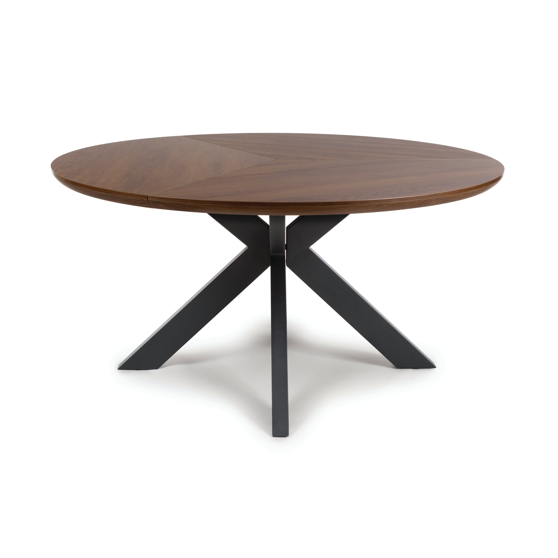 Modern Round dining table for 6 in smoked oak 